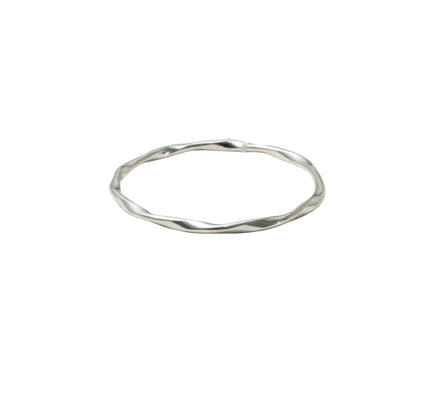Silver Ripple Twist Ladies Kada
