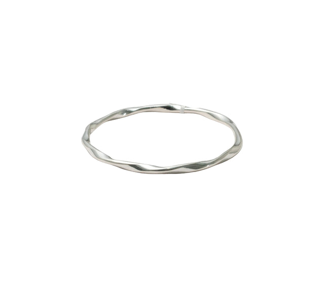 Silver Ripple Twist Ladies Kada