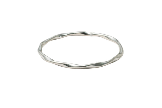 Silver Ripple Twist Ladies Kada