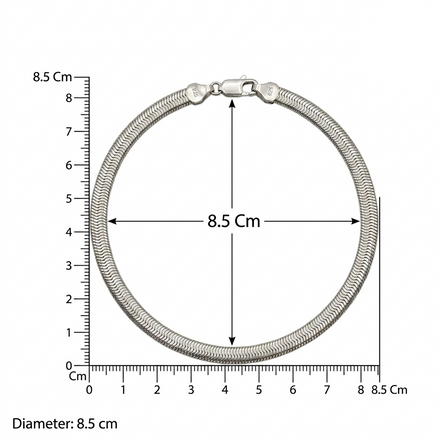 Elite Silver Flat Link Bracelet