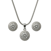 Silver Halo Spark Pendant Set