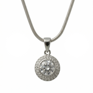 Silver Halo Spark Pendant Set