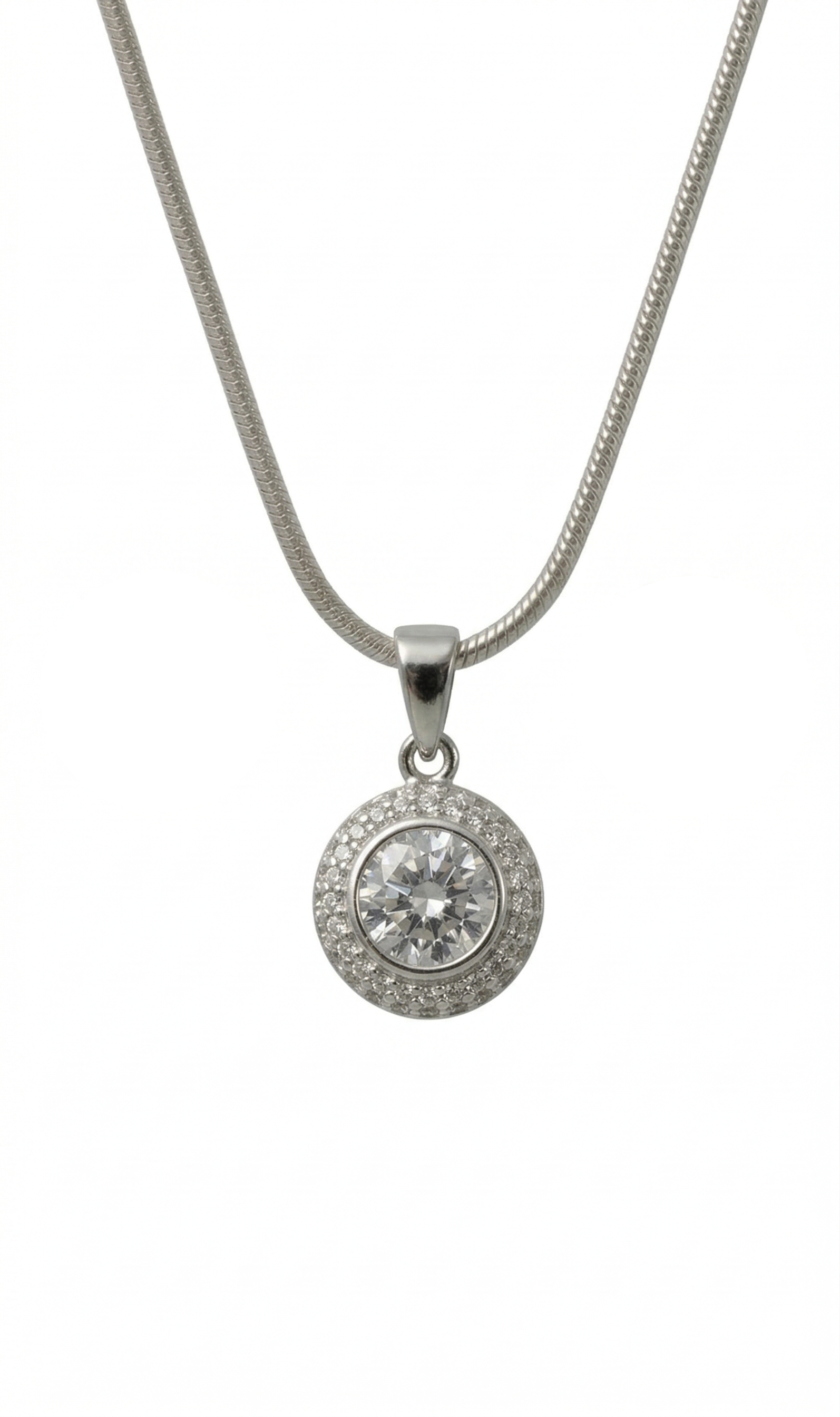 Silver Halo Spark Pendant Set