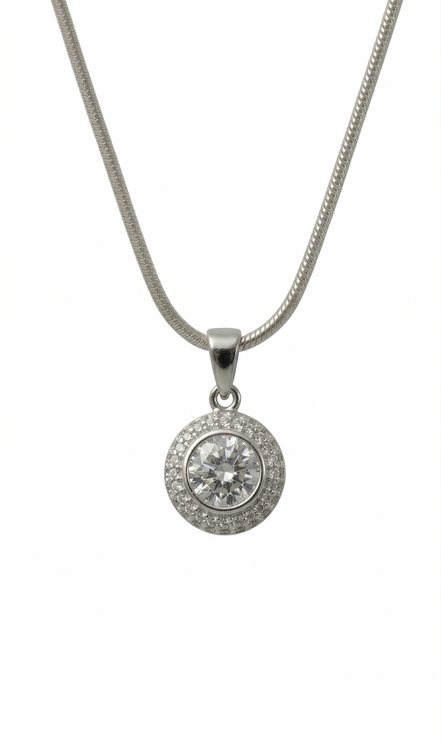 Silver Halo Spark Pendant Set