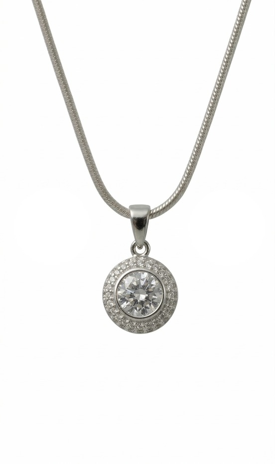 Silver Halo Spark Pendant Set