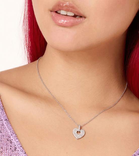 Silver Luminous Heart Pendant
