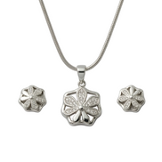 Silver Knot Pendant Set