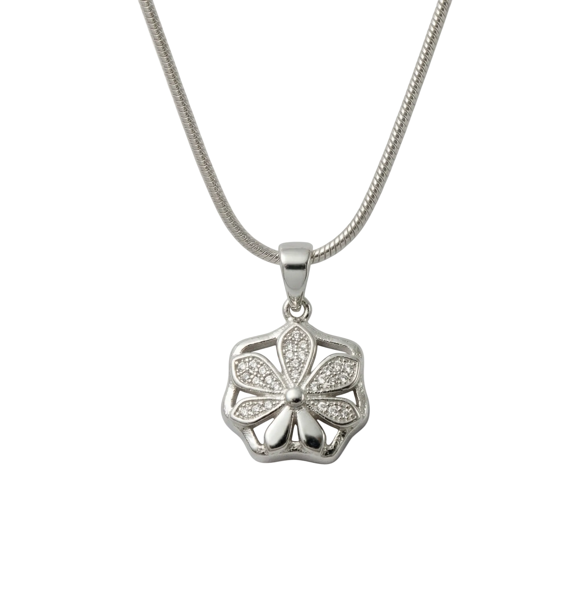 Silver Knot Pendant Set