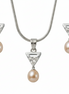 Silver Luna Pearl Pendant Set
