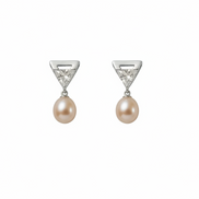 Silver Luna Pearl Pendant Set