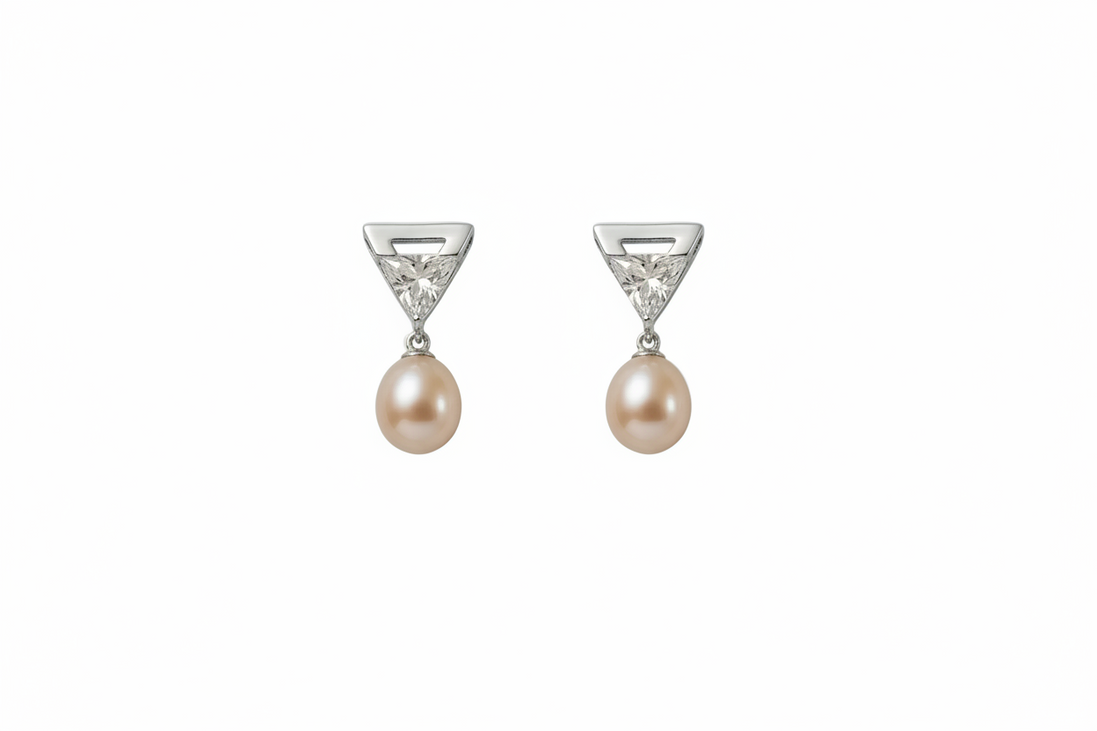 Silver Luna Pearl Pendant Set