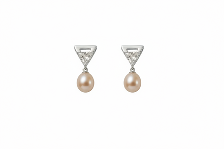 Silver Luna Pearl Pendant Set