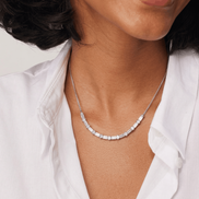 Crystal Arc Bar Necklace