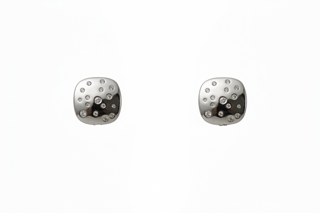 Silver Luna Dot Pendant Set