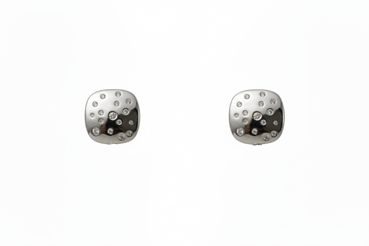 Silver Luna Dot Pendant Set