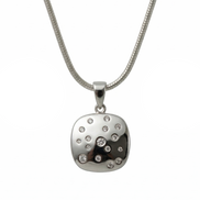 Silver Luna Dot Pendant Set