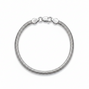 Elite Silver Flat Link Bracelet