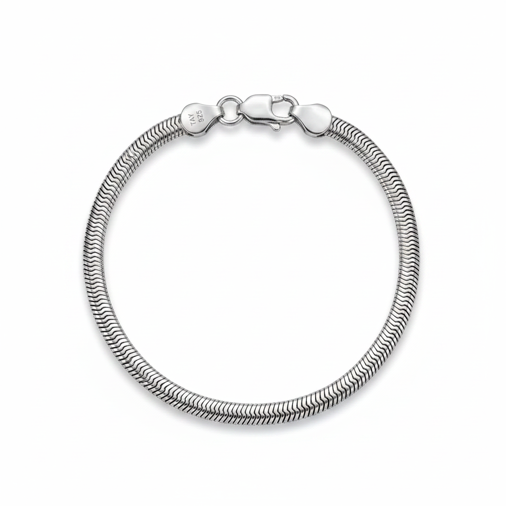 Elite Silver Flat Link Bracelet