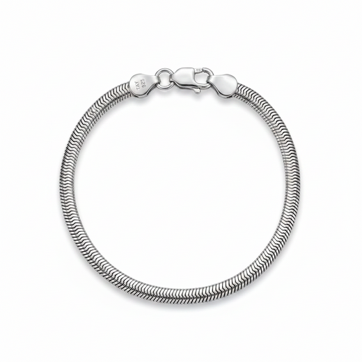 Elite Silver Flat Link Bracelet