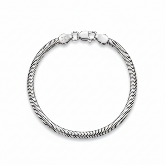 Elite Silver Flat Link Bracelet