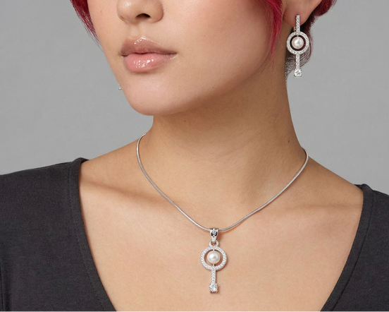 Silver Celestia Pearl Key Set