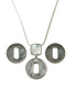 Silver Luna Shell Pendant Set