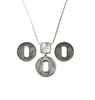 Silver Luna Shell Pendant Set