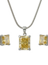 Silver Citrine Glow Pendant Set