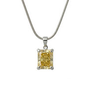 Silver Citrine Glow Pendant Set