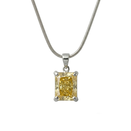 Silver Citrine Glow Pendant Set