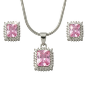 Silver Blush Radiance Pendant Set