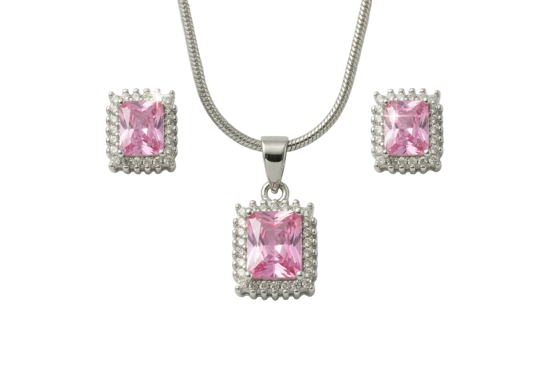Silver Blush Radiance Pendant Set