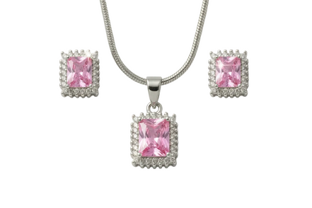 Silver Blush Radiance Pendant Set