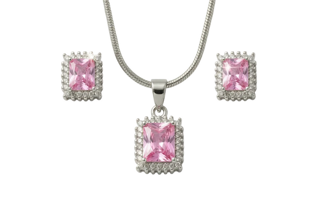 Silver Blush Radiance Pendant Set