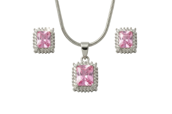 Silver Blush Radiance Pendant Set