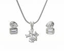 Silver Stella Spark Pendant Set