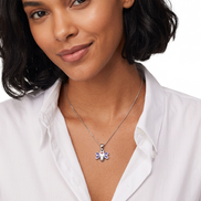 Silver Bloom Charm Necklace
