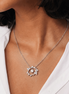 Silver Crystal Wreath Pendant