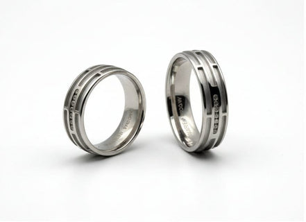 Silver Axis Line Ring