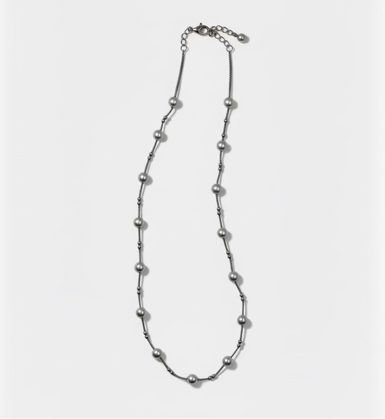 Silver Luna Pearl Necklace