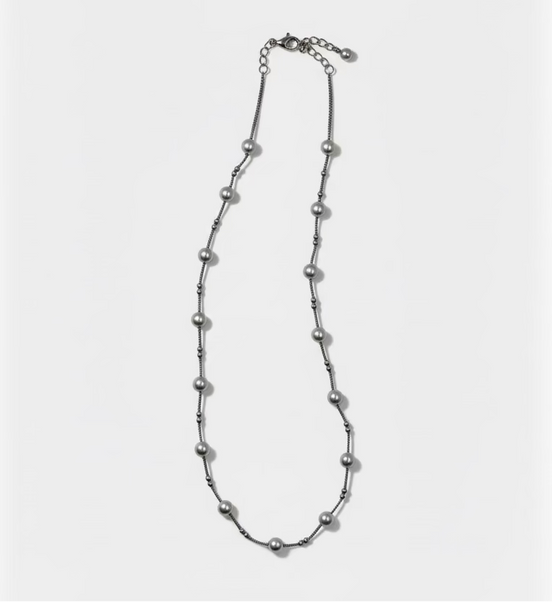 Silver Luna Pearl Necklace