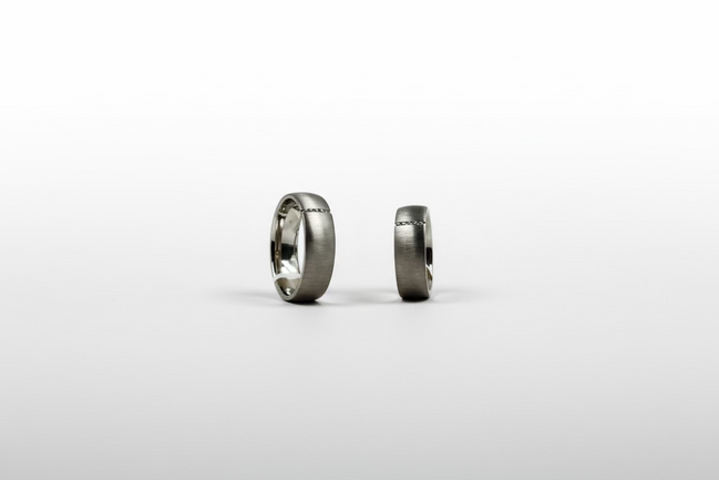 Silver Brushed Sterling Bands