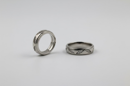 Silver Marquise Whisper Bands