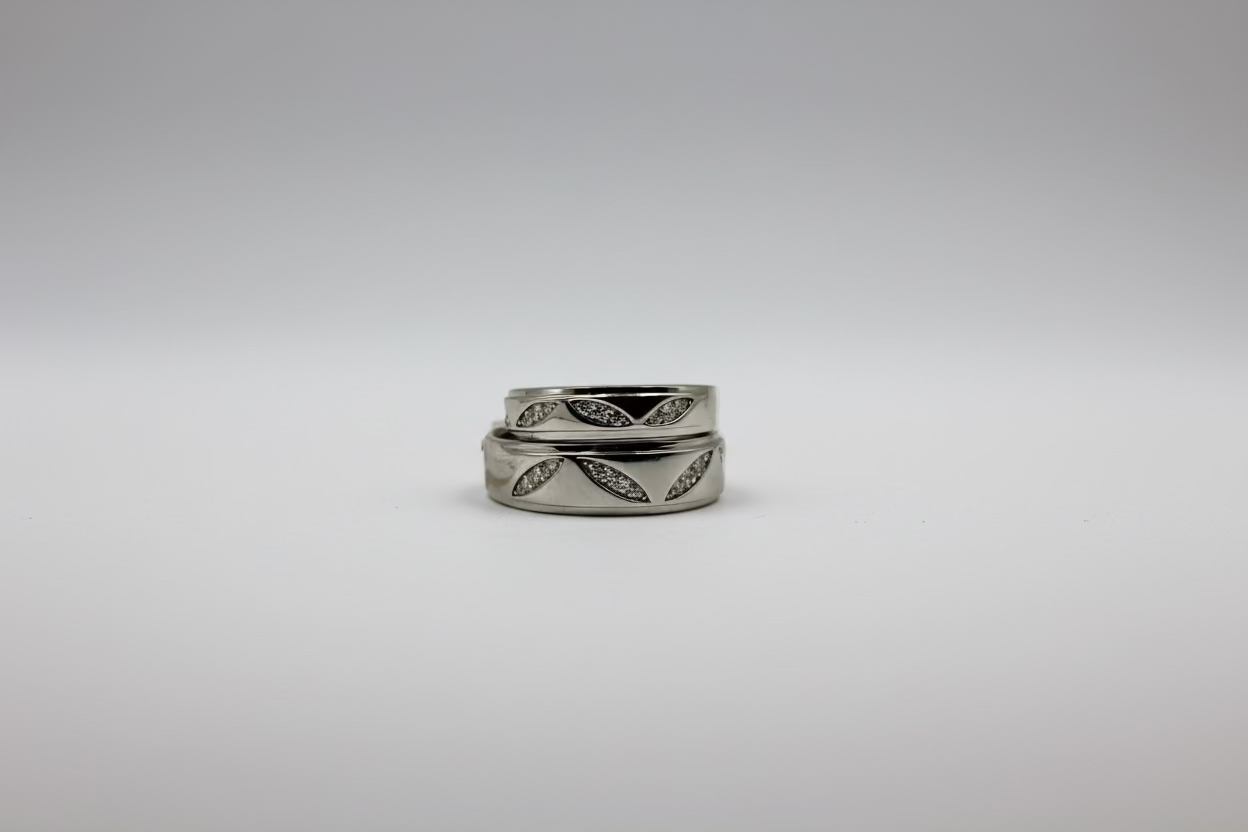Silver Marquise Whisper Bands