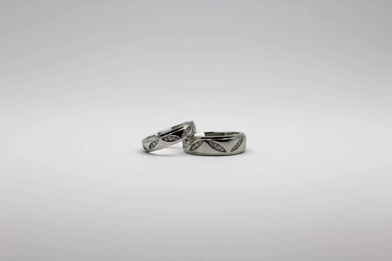 Silver Marquise Whisper Bands