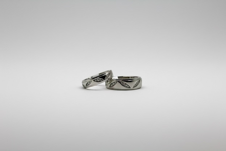 Silver Marquise Whisper Bands