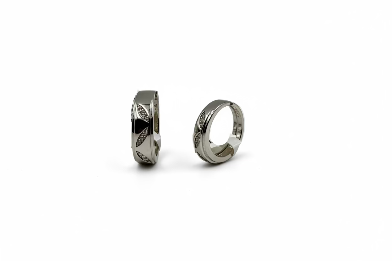 Silver Marquise Whisper Bands