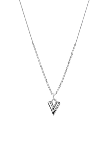 Silver Véra Heart Necklace
