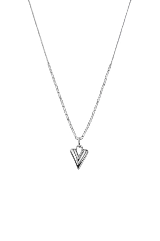 Silver Véra Heart Necklace