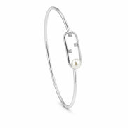 Pearl Grace Open Cuff Bracelet